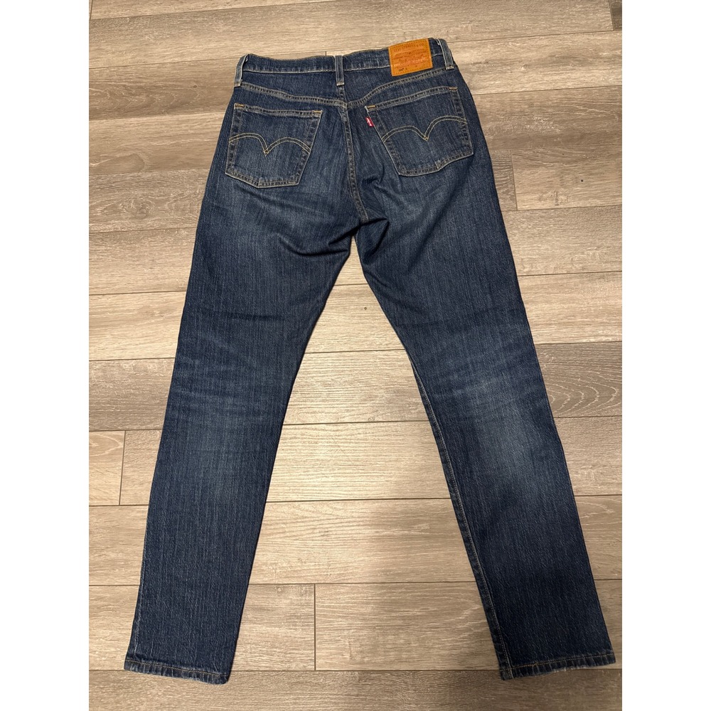 Levi's 501 Premium Denim Big E‎ Skinny Jeans Womens 26 Dark High Rise Button Fly